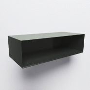 Coffre en tôle - L896xP400xH255mm - gris anthracite
