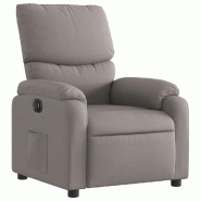Fauteuil inclinable électrique Taupe Tissu Modèle Perviane - 8721012172968