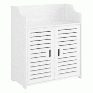 Helloshop26 - Meuble de salle de bain stylé avec étagères meuble de rangement à 2 portes 72 cm blanc 03_0005835 - 3000688199789 Helloshop26 - Meuble de salle de bain stylé avec étagères meuble de rangement à 2 portes 72 cm blanc 03_0005835 - 3000688199789
