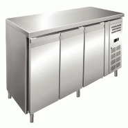 KLIMAITALIA table réfrigérée inox 3 portes ventilées. Thermomètre numérique. Temp. -2°C/+8°C. Dim. (LxA3) 179,5x60x86 cm. Modèle SNACK3100TN - 1462