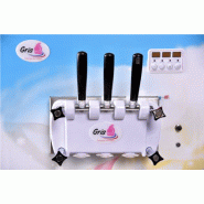 Machine à glace italienne soft sur roulettes avec condenseur tropicalisé jusqu'à 50°C - Alimentation triphasée 380 V - GRI-FC02T Machine à glace italienne soft sur roulettes avec condenseur tropicalisé jusqu'à 50°C - Alimentation triphasée 380 V - GRI-FC02T