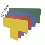 Marquage au sol forme T 50 - PVC auto-adhésif - Lot de 40 Marquage au sol forme T 50 - PVC auto-adhésif - Lot de 40