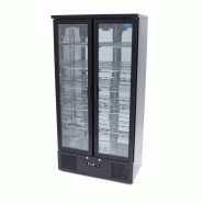 Maxima - Réfrigérateur à boissons 2 portes noir, 538L, 10 étagères réglables, éclairage LED, 92x51,5x180 cm - noir acier 9400922