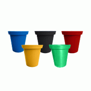 PLAST'UP ROTOMOULAGE Pots de fleurs rond xxl delight 75l jo 2024-lot de 5 - MULTI - multicolore 0727156537708
