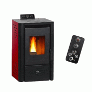 Poêle à granulés étanche Anita 8,2 kW Bordeaux Sannover - rouge acier GRPL04010082RSA