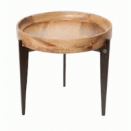 SIT Möbel Table d'appoint Tom Tailor | Plateau amovible | Plateau en manguier naturel | Pieds en métal noir | L 46 x P 46 x H 42 cm - multicolore mu SIT Möbel Table d'appoint Tom Tailor | Plateau amovible | Plateau en manguier naturel | Pieds en métal noir | L 46 x P 46 x H 42 cm - multicolore mu