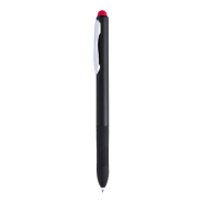 Stylo à bille stylet en plastique - grip caoutchouté - encre noire - rouge - 7g Stylo à bille stylet en plastique - grip caoutchouté - encre noire - rouge - 7g