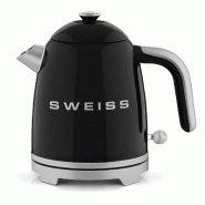 Sweiss KTS9 - Bouilloire électrique vintage 1200W Noire - noir inox KTS9