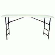 Table buffet pliante PE blanc 1830x760x950 mm - TBLBFPL2HDBC-ST13 Table buffet pliante PE blanc 1830x760x950 mm - TBLBFPL2HDBC-ST13