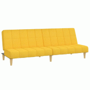 VidaXL Canapé-lit à 2 places jaune tissu Modèle Fervioris - 375831