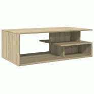 VidaXL Table basse chêne sonoma 102x55x35 cm bois d'ingénierie Modèle Orion Chic - 848012