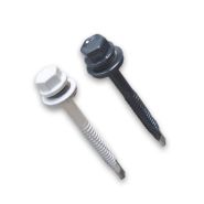 Vis acier façade 6,3x70mm + rondelle vulca (100pcs) - Blanc - RAL 9010_0