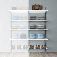 Élément suivant Global noir 5 tablettes blanc L90xH240cm