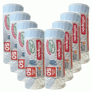 Alfapac - Sacs poubelle à fermeture automatique 50 L 68 x 75 cm, 8 rouleaux x 15 unités (80 % recyclés) - blanc PK6972
