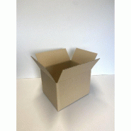 Caisse américaine d'expédition simple cannelure brune 23x19x16cm - paquet de 20 - fabrication française en matière recyclée