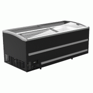 Congélateur bahut horizontal pour supermarché noir avec 2 portes co... - P7072.0100