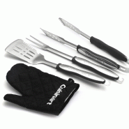 CUISINART Ensemble De 3 Outils Pour Grillades + Gant - Noir CGS134BLEU - argenté 3030050198362 CUISINART Ensemble De 3 Outils Pour Grillades + Gant - Noir CGS134BLEU - argenté 3030050198362