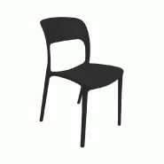 Ensemble de 20 chaises Noemi de Sicignano en polypropylène anthracite, 80 x 48 x 42 cm - gris plastique polypropylène 8053632017276
