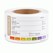 FHC evolupack FHC - 1 500Pcs - Étiquettes hydrosolubles HACCP 70 x 40 mm - multicolore papier FHC210ETHACCP