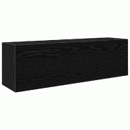 Helloshop26 - Armoire murale de bain moderne espace de rangement 100 x 25 x 30 cm en bois d'ingénierie noir 02_0051286 - noir Bois massif 30002368380