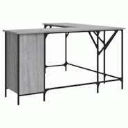 Helloshop26 - Bureau table poste de travail meuble d'ordinateur informatique étude sonoma 141 x 141 x 75 cm bois d'ingénierie gris 02_0023961 - 3000 Helloshop26 - Bureau table poste de travail meuble d'ordinateur informatique étude sonoma 141 x 141 x 75 cm bois d'ingénierie gris 02_0023961 - 3000