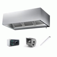 Hotte caisson avec moteur 2000x900x450 mm avec variateur, éclairage, filtre et robinet de vidange (Puissant) PREMIUM / GOLDINOX - 3701770822652