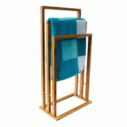 MSV - Porte-serviettes en bambou avec 3 barres 42x24x82cm - marron Bambou 140622