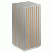 Podium 1 porte push-pull Vertigo T03 MDF naturel et gris alu 45x45x90cm