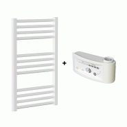 Sèche-Serviettes MAHANA Droit Mixte 858W + kit Elec 750W en acier blanc - Thermador - MAH6001775DM_0