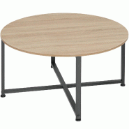 Tectake Table basse ABERDEEN 88,5x47cm - Bois clair industriel, Chêne Sonoma - 404343 - marron Bois manufacturé 404343