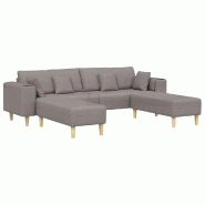 VidaXL Canapé avec coussin 3 pcs Taupe tissu Modèle Vega ProDesk Vision - Matériau naturel 3335167