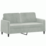 VidaXL Canapé Chesterfield 2 places vert foncé tissu Modèle Permonyx - 359442