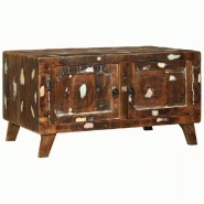 VidaXL Table basse Multicolore 80 x 54 x 45 cm Bois Recyclé Solide Modèle Orion Vision - 4104537