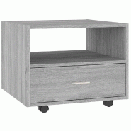 VidaXL Table basse sonoma gris 55x55x40 cm bois d'ingénierie Modèle Sirius Chic Plus - 816938XL