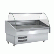 Vitrine réfrigérée spéciale poissons - roulettes - inox AISI 304 - réfrigération statique - température -1°C à +1°C Vitrine réfrigérée spéciale poissons - roulettes - inox AISI 304 - réfrigération statique - température -1°C à +1°C