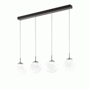 Ariel - Suspension Fabas Luce 4 Lumières - Led 28W Dimmable - Design Sphère Transparente - transparent 8019282547150