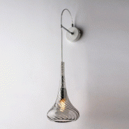 Bonetti Illumina Nemesi Applique En Fer Et Verre Pyrex Gris 1 Lumière .14 P.21 Bl280-Ap1-Gr - gris 8050713219215