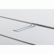 Broche double fil L20cm pour fond rainuré - zinguée - par 20 - finition acier
