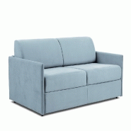 CANAPÉ LIT EXPRESS COLOSSE COUCHAGE 120 CM MATELAS ÉPAISSEUR 22 CM À MÉMOIRE DE FORME VELOURS BLEU PASTEL