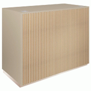 Comptoir Vertigo T01 avec tiroir MDF naturel et taupe 120x60x93cm