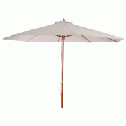 Décoshop26 - Parasol de jardin Ø 3,5m octogonal polyester/bois 7kg crème 04_0003816 - beige Bois massif 3000527932690