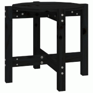 Décoshop26 - Table d'appoint design simple Ø 52,5 x 45 cm bois massif de pin noir DEC039900 - noir Bois massif 3000264653681