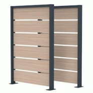 Euroterrasse Cache conteneur orkim h1450mm ajoure 2 pans metal gris 7016 hpl chene clair - gris multi-matériau 40098 Euroterrasse Cache conteneur orkim h1450mm ajoure 2 pans metal gris 7016 hpl chene clair - gris multi-matériau 40098