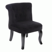 FAUTEUIL DESIGN VELOURS CALIXTE 63CM NOIR - PARIS PRIX FAUTEUIL DESIGN VELOURS CALIXTE 63CM NOIR - PARIS PRIX