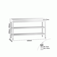 GGM Gastro Tables Inox de Travail Centrales Premium avec 2 étagères - Profondeur 700 mm - ATK157ZB - 4063326275930