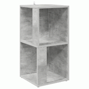 Helloshop26 - Armoire d'angle rustique polyvalente 33 x 33 x 67 cm en bois d'ingénierie gris béton 02_0047968 - gris Bois massif 3000235045002