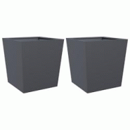 Helloshop26 - Jardinière bac lit surélevé plantes fleurs jardin terrasses lot de 2 50 x 50 x 50 cm acier anthracite 02_0038988 - 3000217965243 Helloshop26 - Jardinière bac lit surélevé plantes fleurs jardin terrasses lot de 2 50 x 50 x 50 cm acier anthracite 02_0038988 - 3000217965243