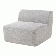 Helloshop26 - Module de canapé élément central gris 03_0010197 - gris polyester 3000225086534