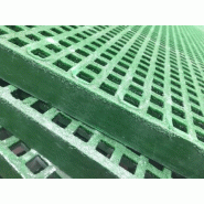 Plaque caillebotis vert - 4045x1000 mm - épaisseur 38 mm - maille 38x38 mm