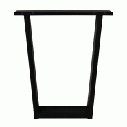 SKRAUT HOME Pieds en métal en forme de U, Métal, 84x71 cm, Support, Tréteau, Pour Plateaux de Table, Salon, Salle à manger, Bureau, Noir - noir Bo